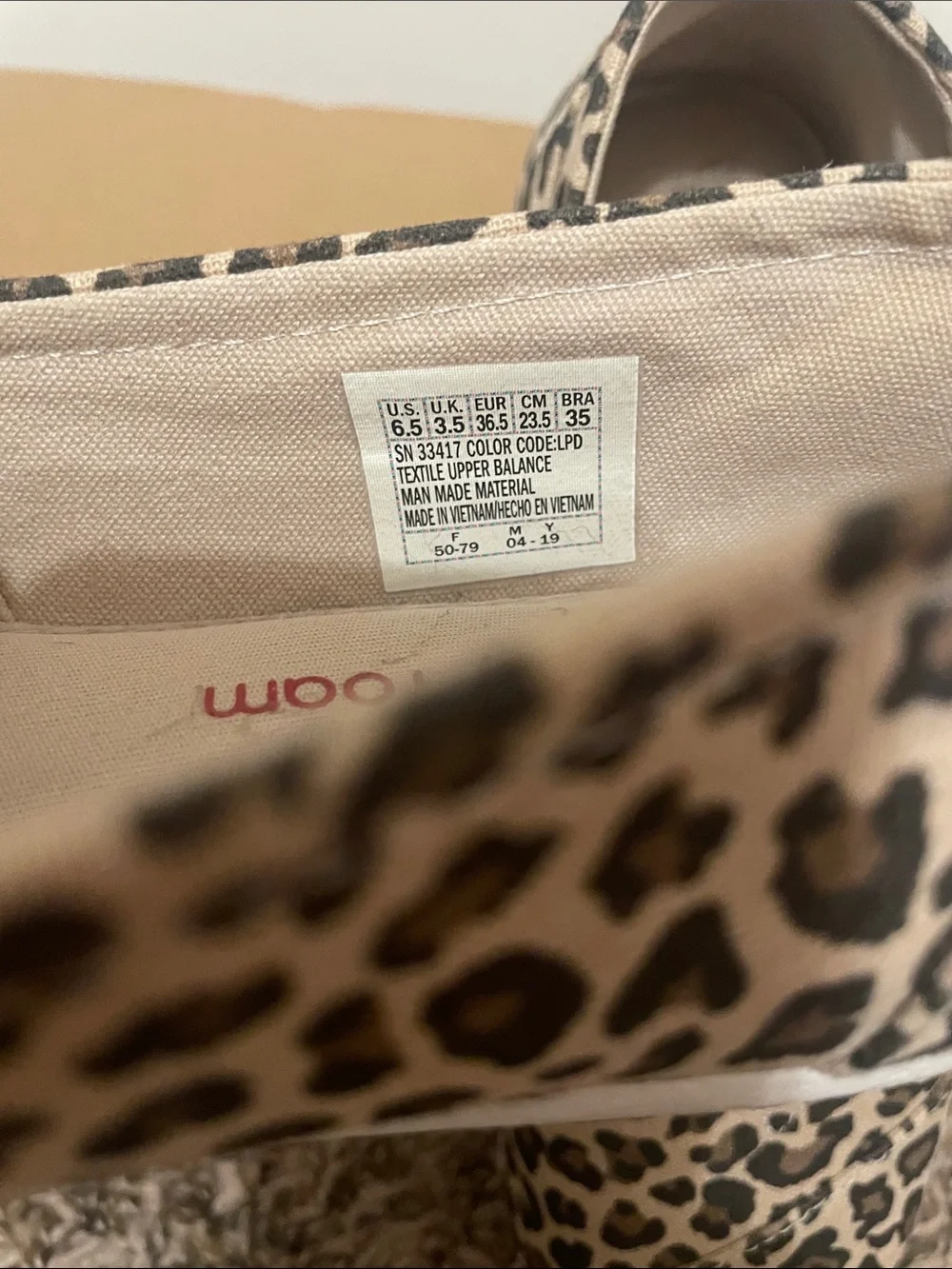 Skechers BOBS Leopard Print Slip-On Flats - Tan/Black